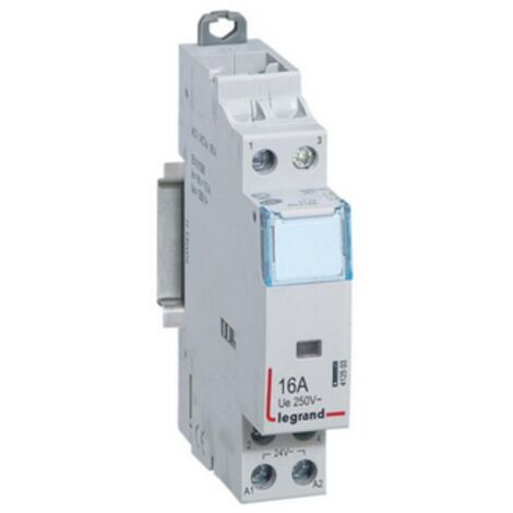 Legrand – Contacteur pour tableau électrique 16A – 1 contact NO + 1 contact NF – Bobine 24V AC – Commande à distance pour chauffe-eau