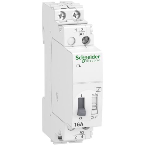 Télérupteur 16A 2P contact 2NO (2F) 230-240VCA 110VCC 50 60Hz Acti9 iTL SCHNEIDER ELECTRIC A9C30812