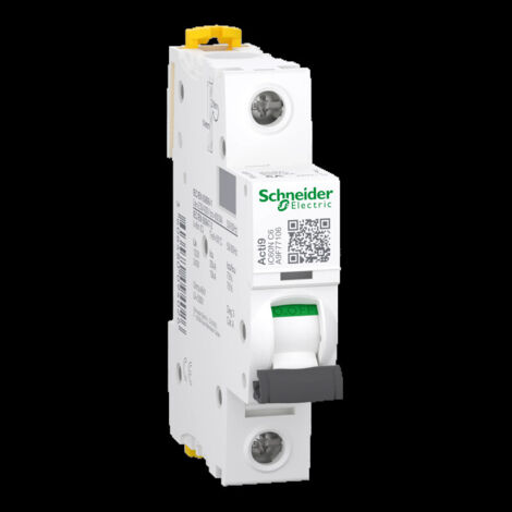 disjoncteur schneider - ic60n - 1 pôles - 6 ampères - courbe c - schneider electric a9f77106