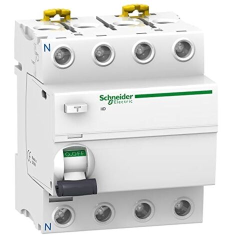 SCHNEIDER ACTI9 IID INTERRUPTEUR DIFFÉRENTIEL TÉTRAPOLAIRE 40A 30MA TYPE AC 4M 400V - A9R11440