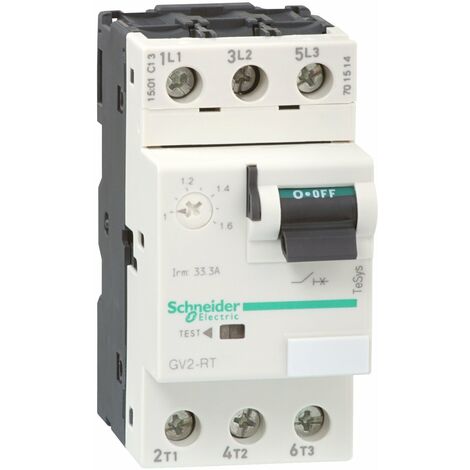 Disjoncteur moteur GV2RT 1,6 à 2,5 A 3P 3d déclencheur magnétothermique - GV2RT07