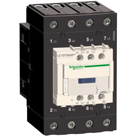 CONT TETRA EVERLINK 4P AC1 415V 80 A BOB 48V CC - LC1DT80AED