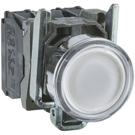Harmony bt-pous lumineux blanc Ø22 - impulsion - 240 V - 1O+1F - XB4BW31M5 (1/5)