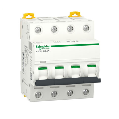 Acti9, iC60N disjoncteur 4P 0,5A courbe C - A9F74470 (1/2)