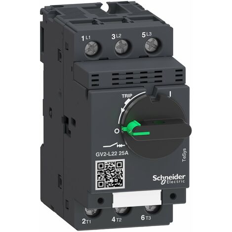 Disjoncteur moteur GV2L 25 A 3P 3d déclencheur magnétique - GV2L22