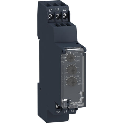 Rm17ta00 Schneider - Relais Ordre Et Absence De Phase, Asymetrie, 208 à 480vac - Zelio Control (1/2)