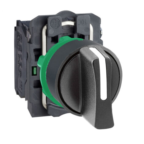 Harmony XB5 - bouton tournant à manette - Ø22 - 2 pos à rap. - noir - 1F - XB5AD41
