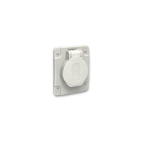 socle de prise - 2p+t - 16a - ip54 - pratika - gris - schneider electric pkn61g (1/2)