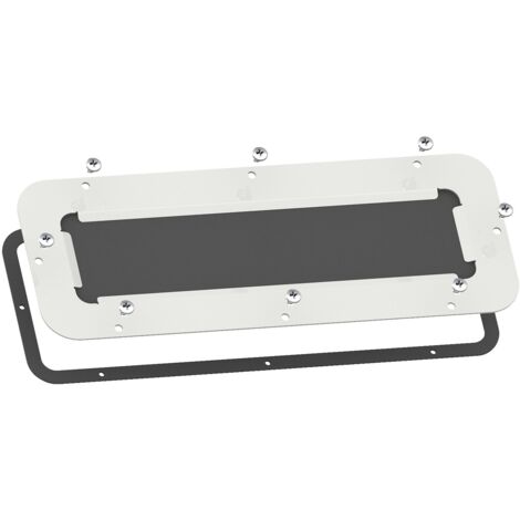 Schneider Electric – Plaque passe-câble FlexiCable S3D 345x130 mm – Acier époxy gris RAL 7035 – Non percé pour coffrets S3D – Épaisseur 1.5 mm (1/3)