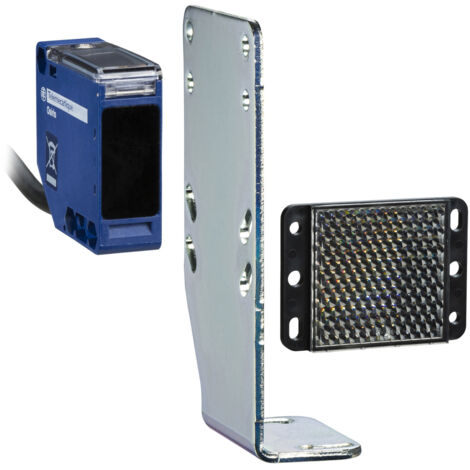 Schneider Electric – Détecteur photoélectrique réflexe 50x50mm – Portée 7m – Alimentation 24-240V CA/CC – Câble 2m – Inclus : réflecteur et support - XUK1ARCNL2H60