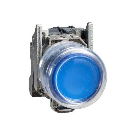 Harmony XB4 - bouton poussoir - Ø22 - capuchonné affleurant - 1F - bleu  - XB4BP61