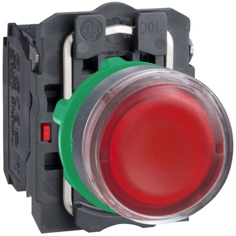 Harmony bt-pous lumineux rouge Ø22 - impulsion - 24V - 1O+1F - XB5AW34B5 (1/5)