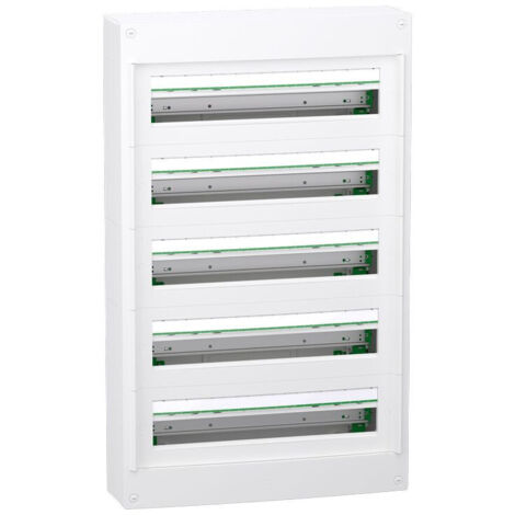Schneider Electric – Coffret électrique nu saillie 5 rangées 24 modules IP30 – Installation facile en milieu résidentiel – LVSXT524