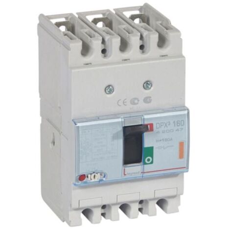 Disjoncteur magnétothermique DPX³160 pouvoir de coupure 25kA 400V - 3P - 160A - LEGRAND
