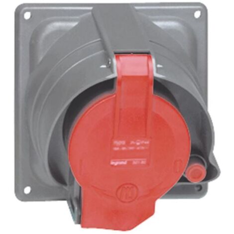 prisinter fixe 63 ampères 3p+n+t ip44 rouge - legrand hypra 53604 (1/3)