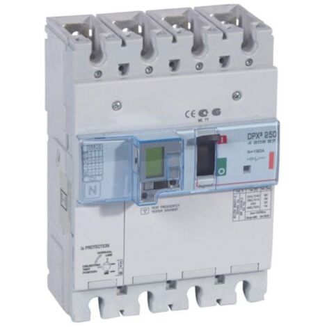 Disjoncteur électronique différentiel DPX³250 pouvoir de coupure 36kA 400V - 4P - 160A - LEGRAND