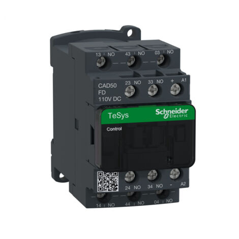Contacteur TeSys CAD50 5 F plus 0 O instantané 10 A 110 V CC - CAD50FD (1/4)