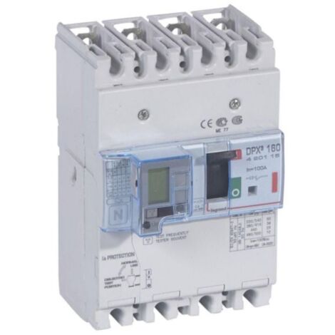 Disjoncteur magnétothermique différentiel DPX³160 pouvoir de coupure 36kA 400V - 4P - 100A - LEGRAND