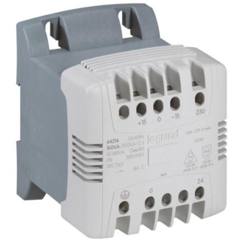 Transformateur commande et séparation des circuits connexion vis primaire 230V à 400V, secondaire 115V à 230V - 630VA - LEGRAND