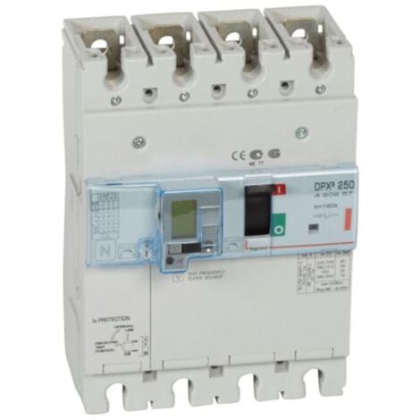 Disjoncteur magnétothermique différentiel DPX³250 pouvoir de coupure 36kA 400V - 4P - 160A - LEGRAND