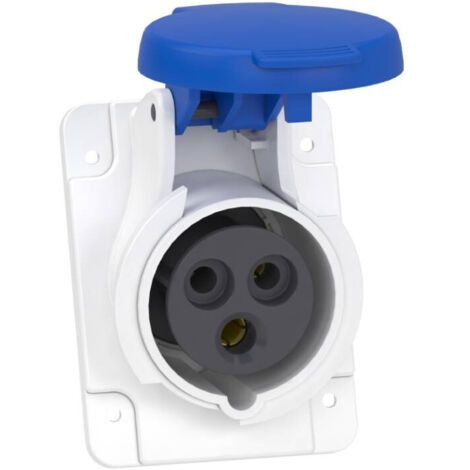 Schneider Electric – Socle de prise industrielle coudée 16 A – 2P+T – 200-250 V CA – IP44 – Connexion rapide – PKY16F423 (1/3)