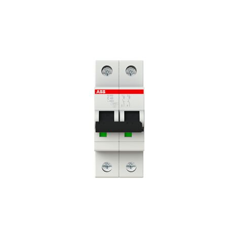 ABB – Disjoncteur S200 2P 40A 6kA – Protection contre surcharges et courts-circuits – Montage rail DIN – Tension 400V AC - ABB2CDS252001R0404