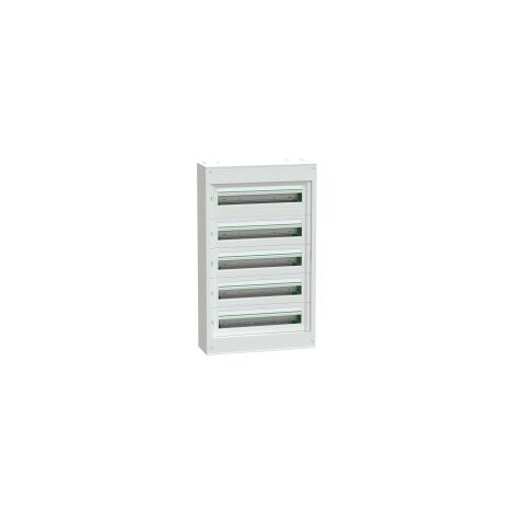 Schneider – Coffret saillie plastique et métal 5 rangées 24 modules – 160 A courant assigné – 400 V tension – Modulaire DIN symétrique - LVSST524