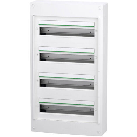 Schneider Electric – Coffret électrique nu saillie 4 rangées 18 modules IP30 – Installation facile – Accès direct aux connexions – LVSXT418