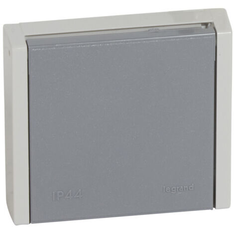 Legrand – Prise étanche 3P+T 20A – IP44 pour environnements humides – Fixation vis – Plastique gris – Compatible boîte Ø67mm