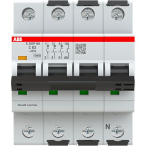 Disjoncteur S303P 25kA 3P+N C 63A - ABB2CDS383103R0634 (1/3)