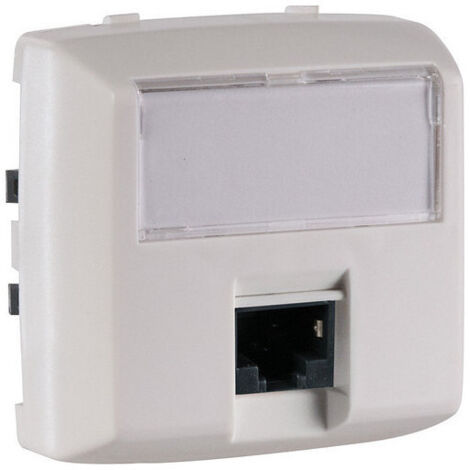 Prise RJ45 catégorie6 UTP 8 contacts Appareillage saillie composable blanc (086144) (1/2)