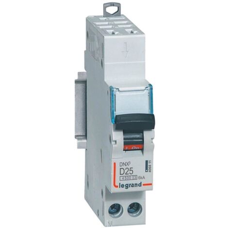 Disjoncteur Phase + Neutre -25A - courbe D - Auto/Auto - 406811 - Legrand