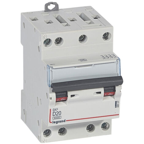 DX³ Disjoncteur 4P courbe D 20A 6kA/10kA 3M - LEG408127