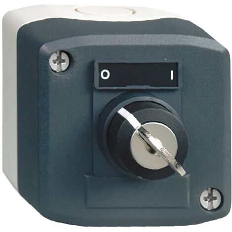boite à bouton - harmony xal - 1 bouton tournant - a clé - 1f+10 - schneider electric xald144e