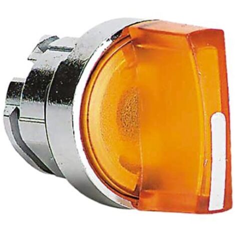 Harmony XB4 - tête bouton à manette lumineux - Ø22 - 3 pos rap DC - orange - ZB4BK1853