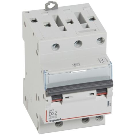 DX³ Disjoncteur 3P courbe D 32A 6kA/10kA 3M - LEG408071 (1/2)