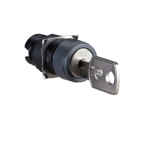 Harmony ZB6 - tête ronde pour bouton tournant à clé - 2 pos. - Ø16mm - noir - ZB6AGB (1/4)