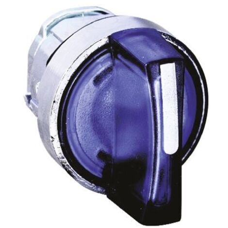 Harmony XB4 - tête bouton à manette lumineux - Ø22 - 3 pos rap C - bleu - ZB4BK1563