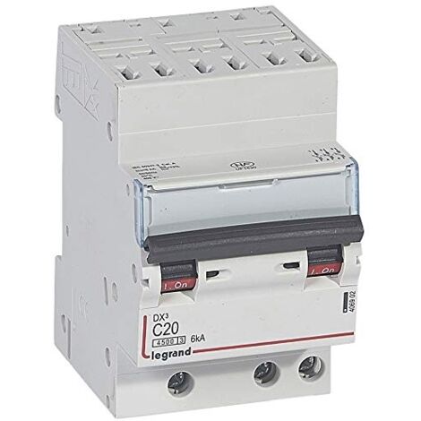 DISJONCTEUR DX³ 4500 - AUTO/VIS - 3P - 400 V - 20A - 6KA - COURBE C - DÉPART LEGRAND LEG406902