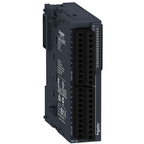 Modicon TM3, module 16 entrées 24VCC, à vis - TM3DI16 (1/6)
