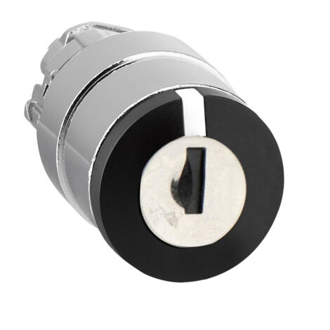 Harmony XB4 - tête bouton tourn clé455 - 3 pos fix - retr 3 pos - Ø22 - noir - ZB4BG0 (1/3)