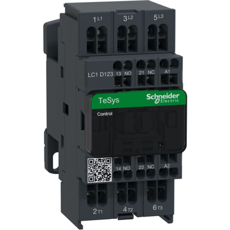 TeSys LC1D - contacteur - 3P - AC-3 440V - 12A - bobine 24Vca (LC1D123B7) (1/2)