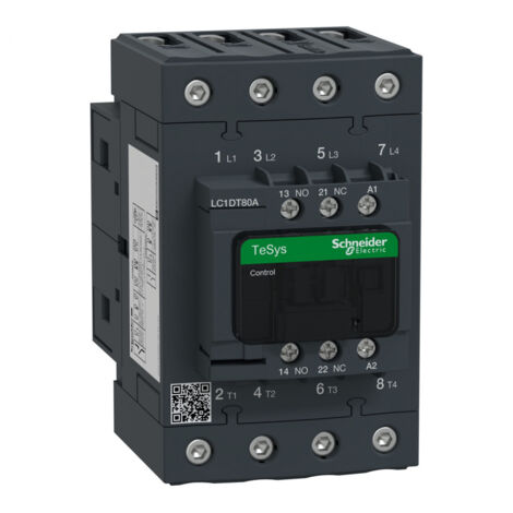TeSys LC1D - contacteur - 4P - AC-1 440V - 80A - bobine 24Vca - LC1DT80AB7