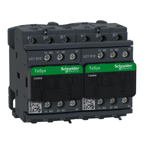 TeSys LC2D - contacteur inverseur - 3P - AC-3 440V - 12A - bobine 115Vca - LC2D12FE7 (1/2)