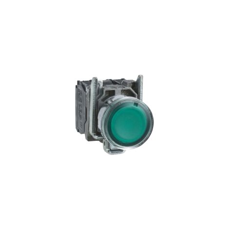 Harmony XB4 - poussoir lumineux - 1F+1O - vert - Ø22 - alim directe 250V (1/4)