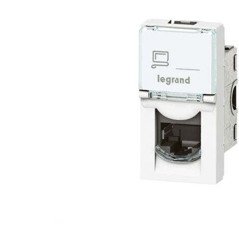 Prise RJ45 catégorie 6 FTP Mosaic 1 module blanc LEGRAND 076562