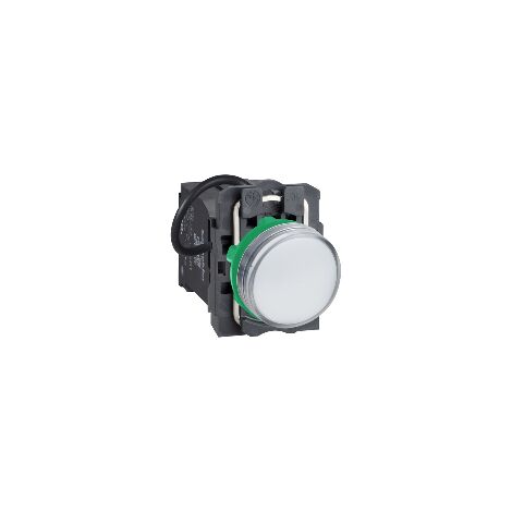 Harmony XB5 - voyant lumineux DEL - Ø22 - blanc - alim transfo 400V - vis étrier - XB5AV5B1