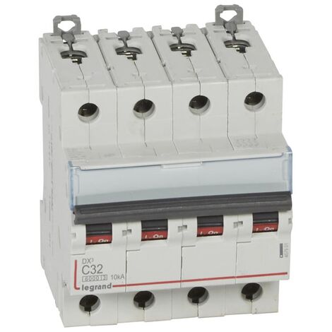 Disjoncteurs DX3 6000 - Tétrapolaires - 400V - Vis/Vis - Legrand - 32A - 407901