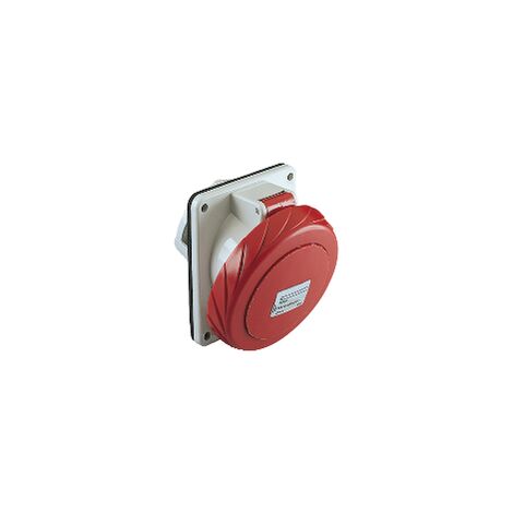 Prise saillie 3P+T 63A rouge 400V incliné 90° 6H bornes vis IP67