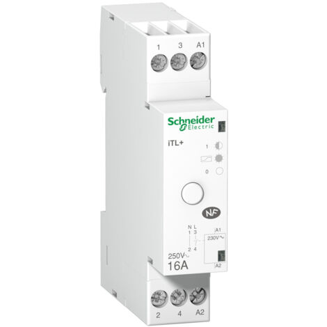 Schneider Electric – Télérupteur électronique silencieux 1P 16A 230V AC – Montage sur rail DIN – A9C15032